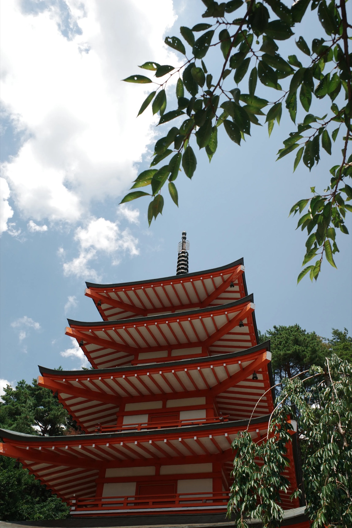 Chureito Pagoda through the leaves