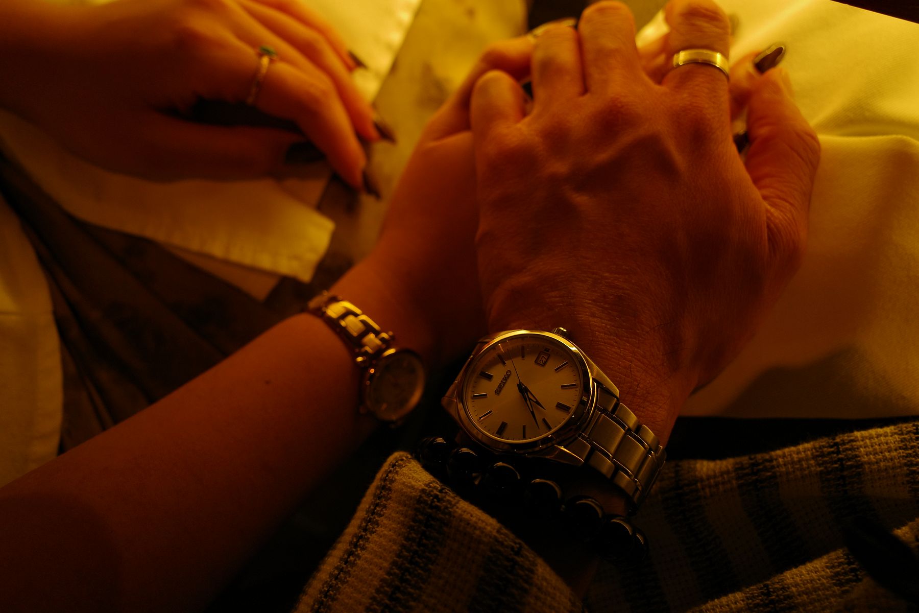 At the table