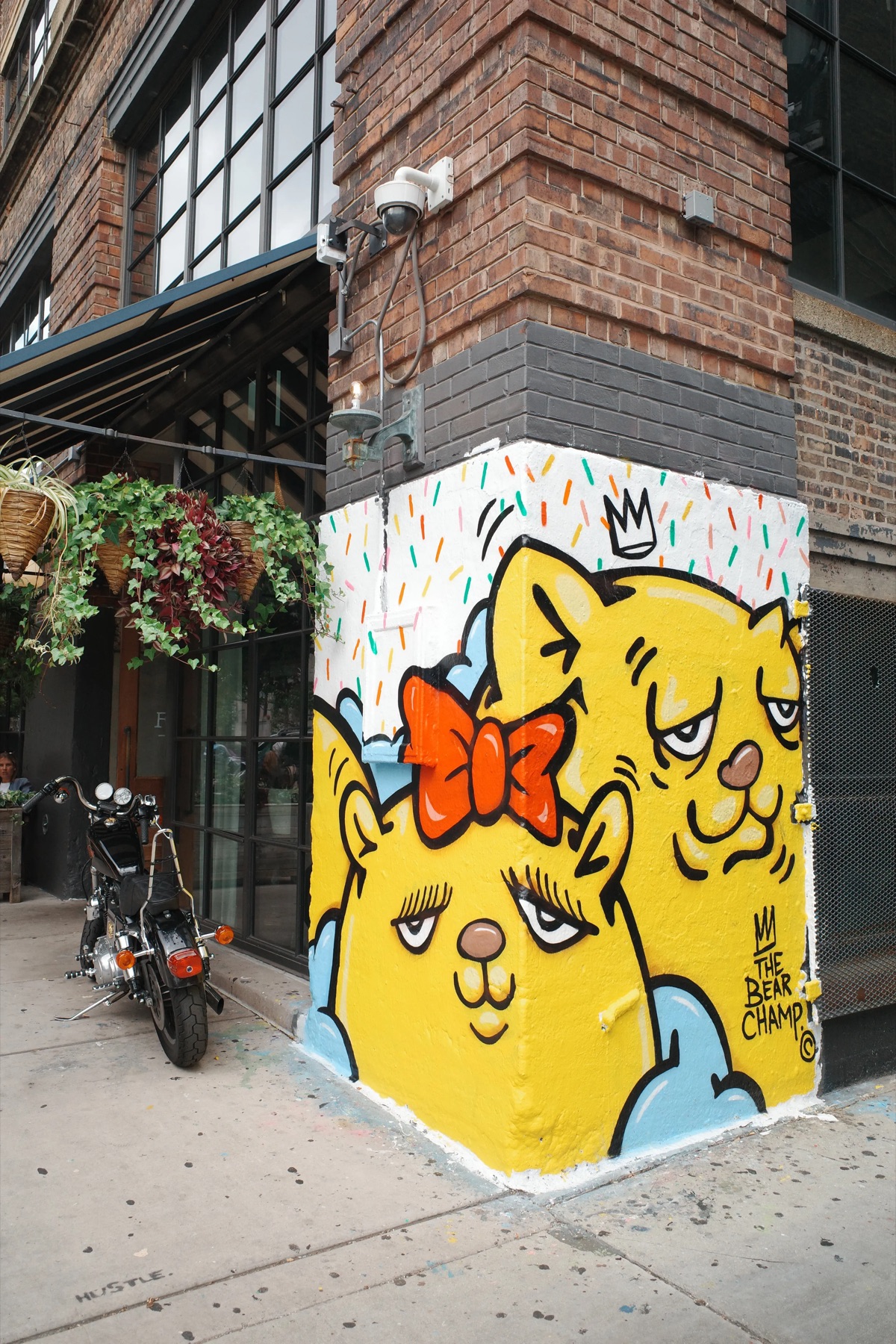 Yellow cat mural