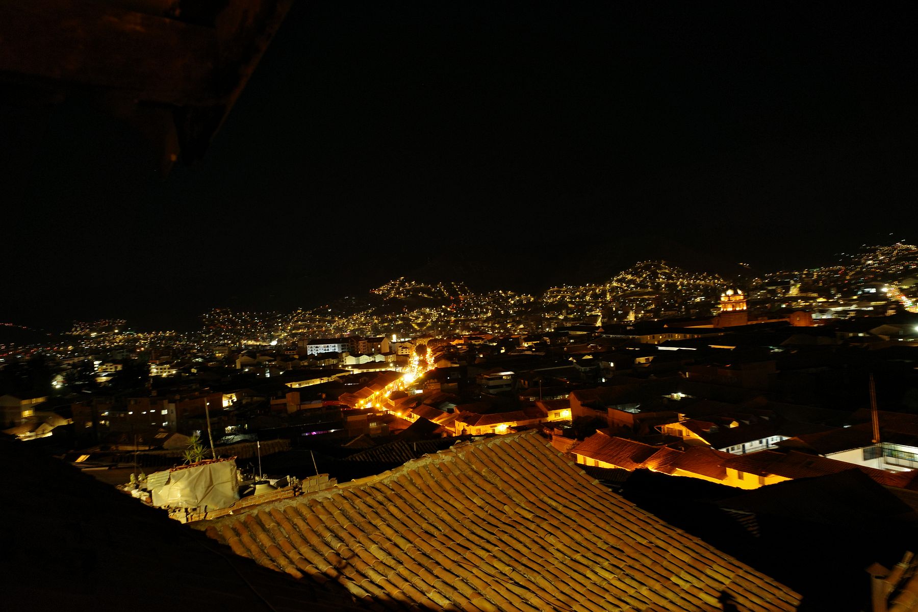 The city after dark, Cusco